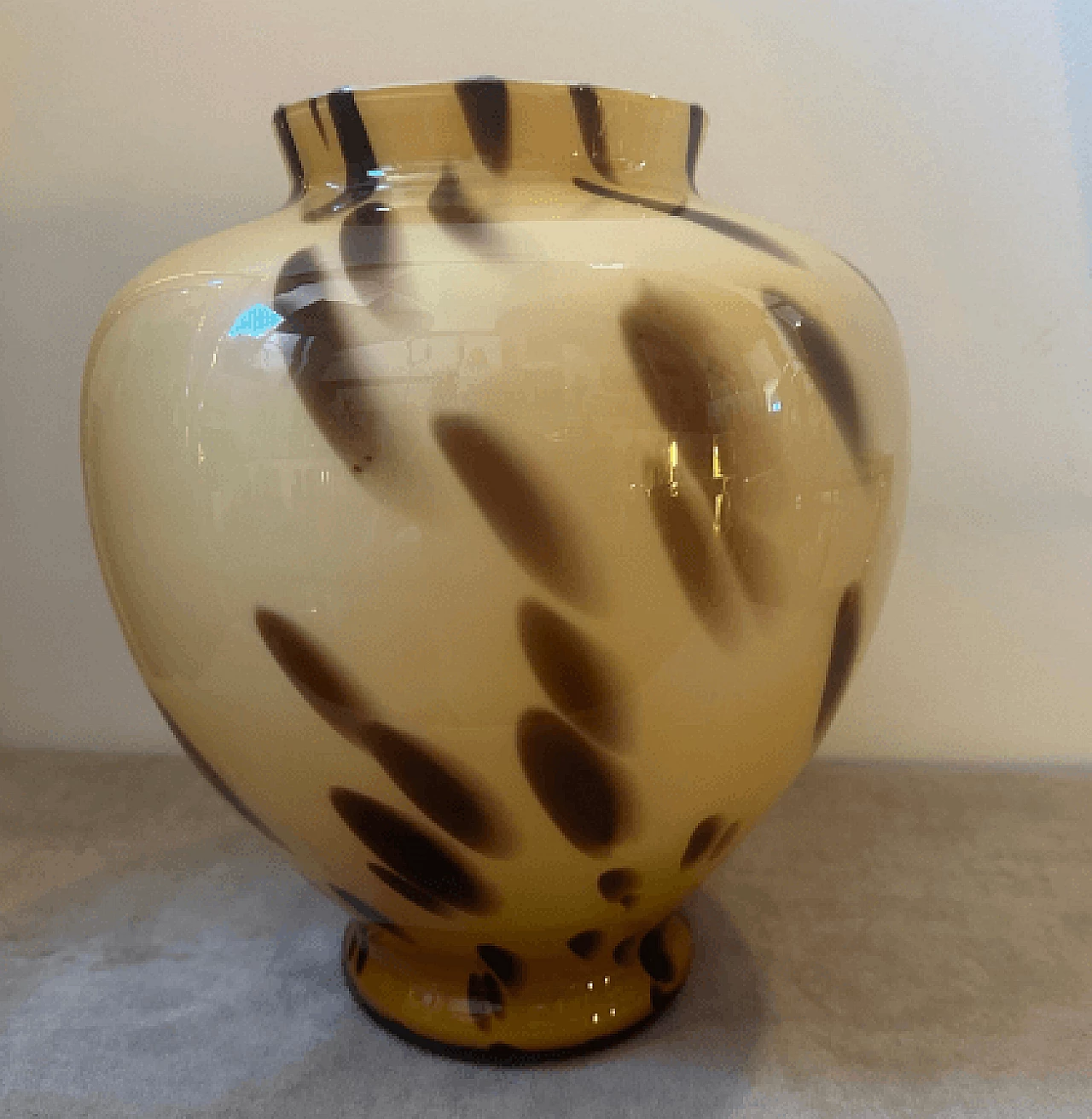 Tortoiseshell-effect Murano glass vase, 1970s 7