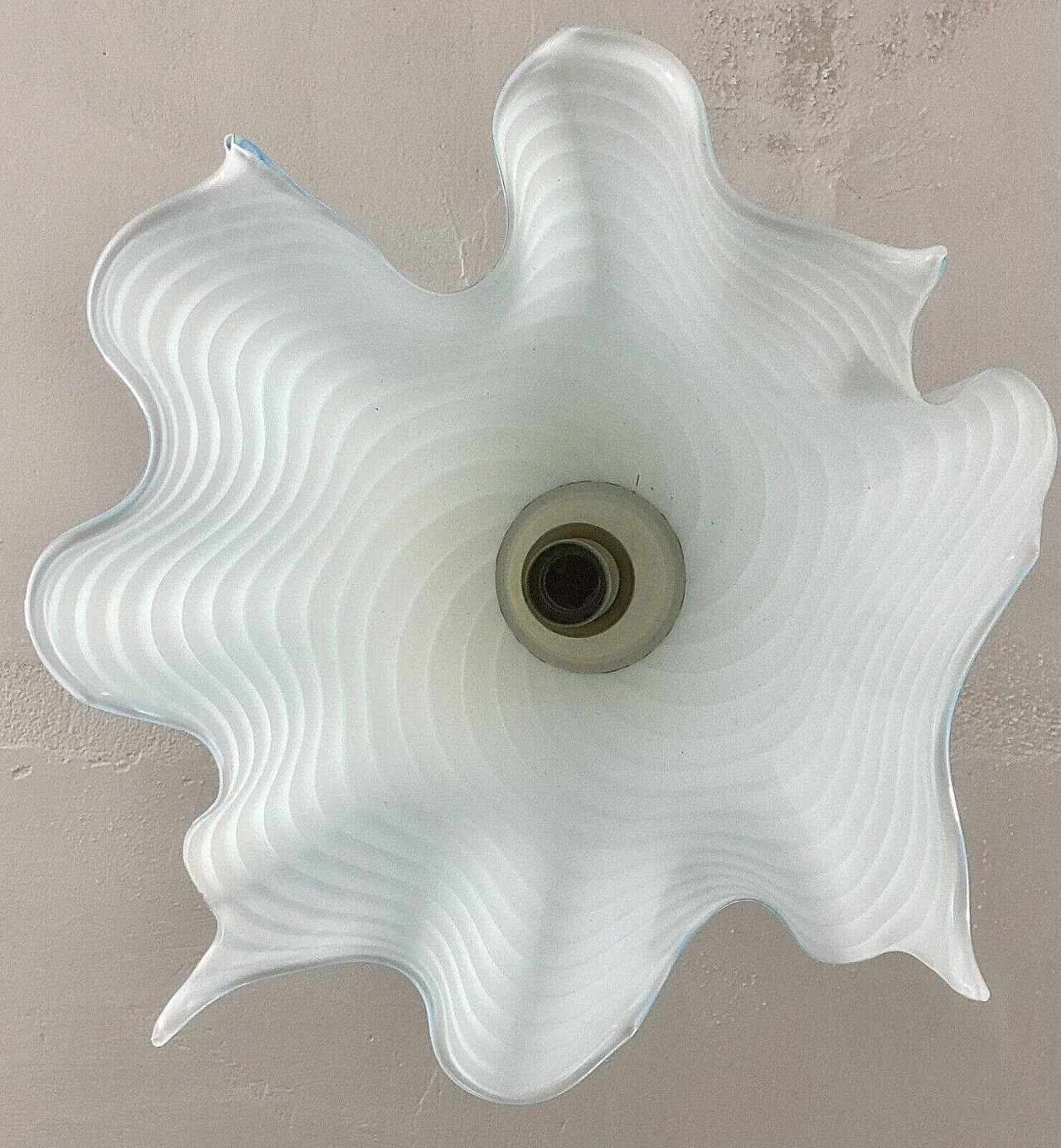 Lampadario a fazzoletto in vetro di Venini, fine '900 4