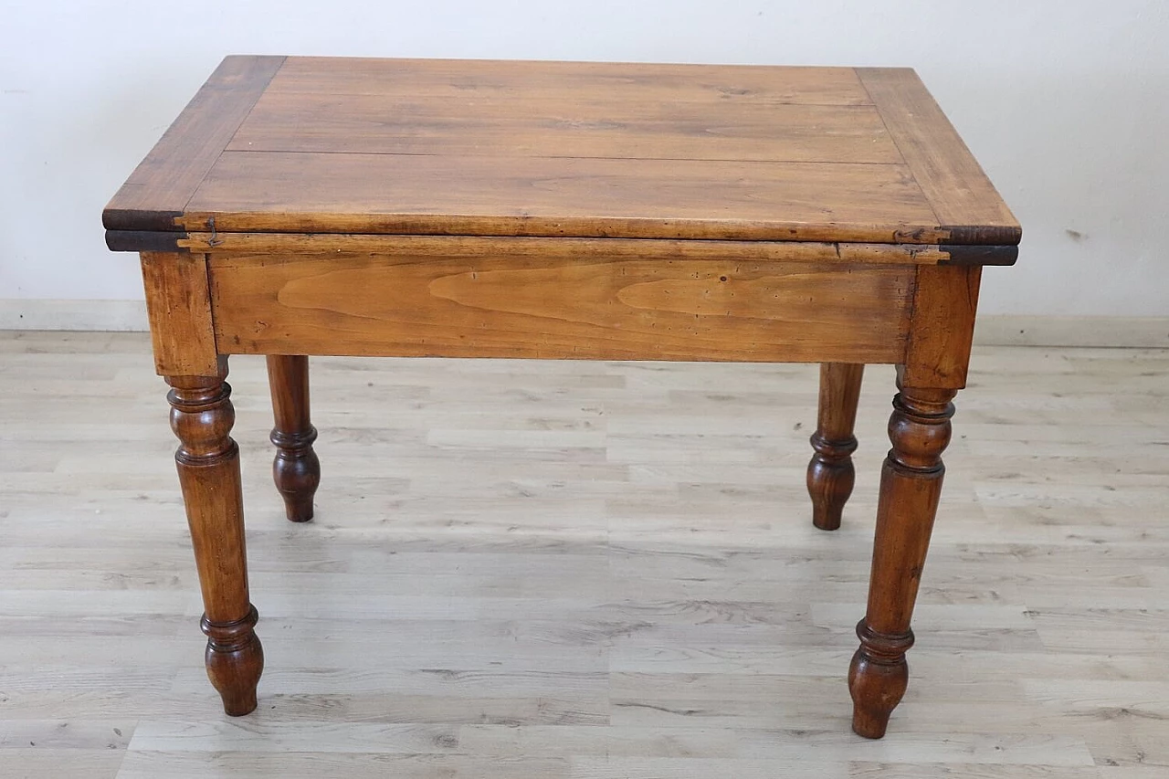 Solid poplar folding kitchen table, mid-19th century 3
