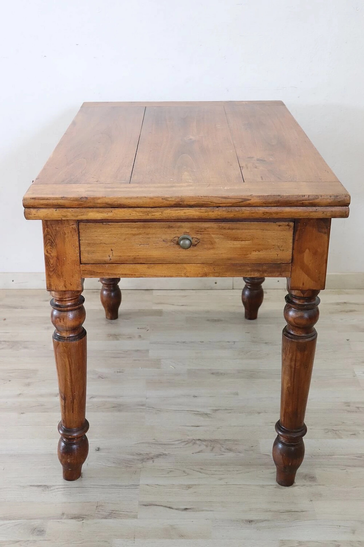 Solid poplar folding kitchen table, mid-19th century 6