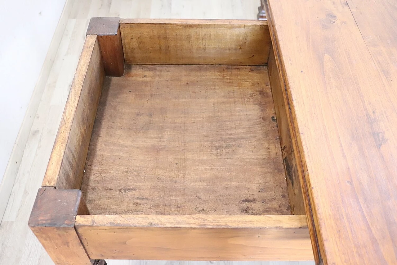 Solid poplar folding kitchen table, mid-19th century 8