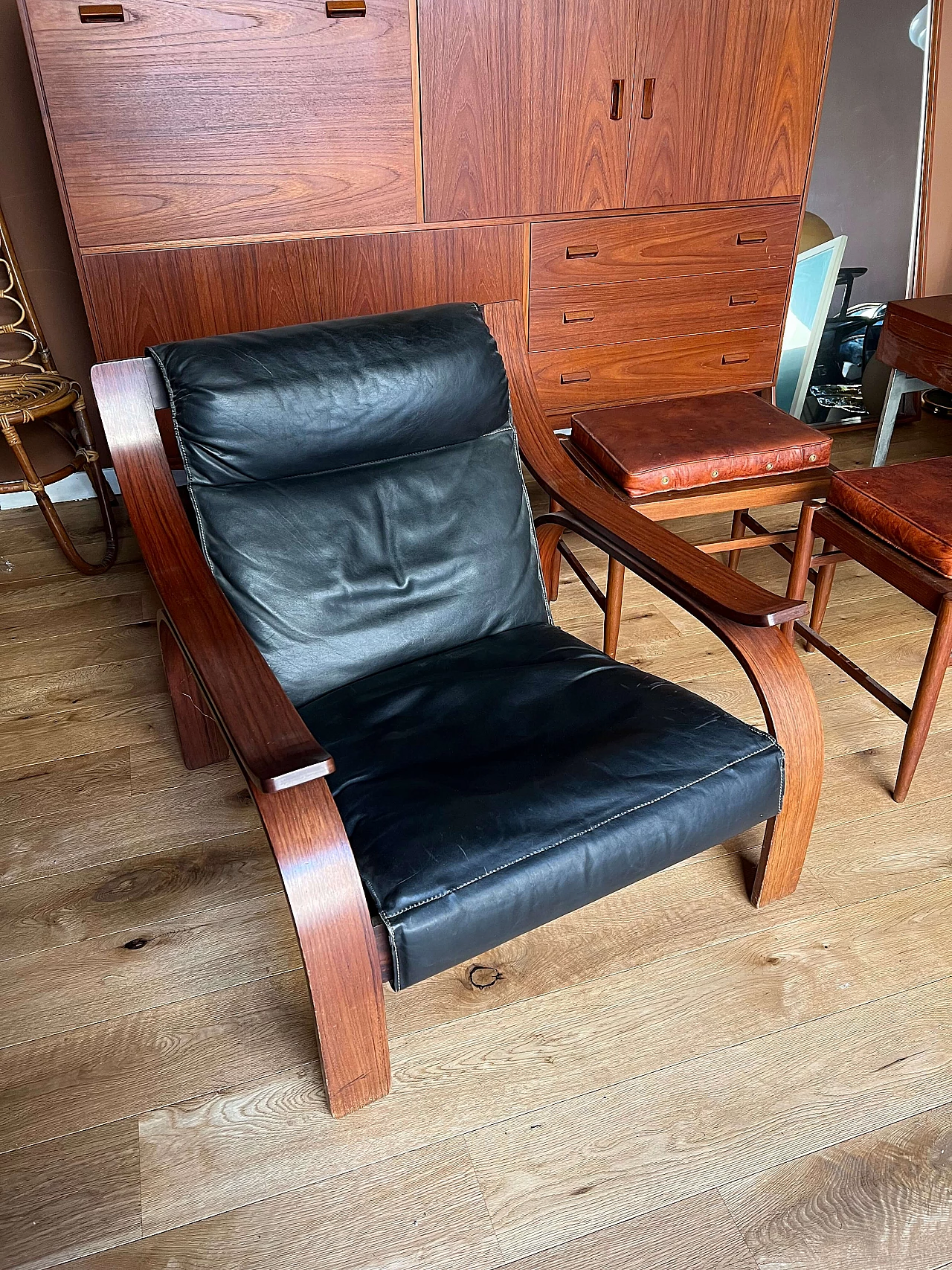 Pair of Woodline armchairs by Marco Zanuso for Arflex, 1960s 5