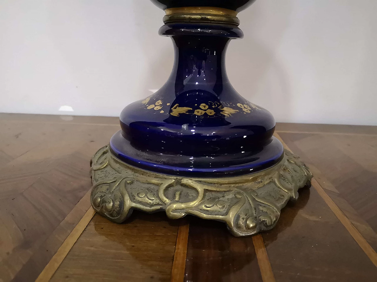 Lampada a petrolio in porcellana di Sèvres, metà '800 6