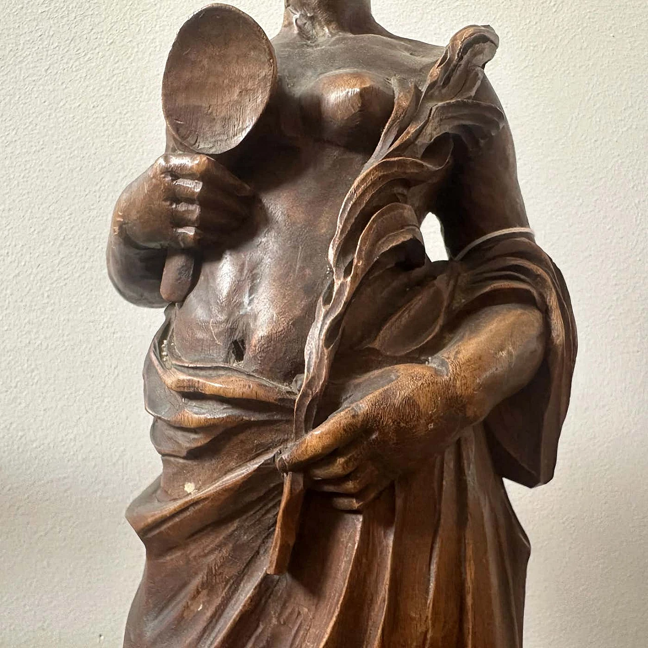 Neoclassical-style carved walnut sculpture, 1850s 11