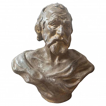 Sicilian terracotta bust of Seneca the philosopher, 1930s