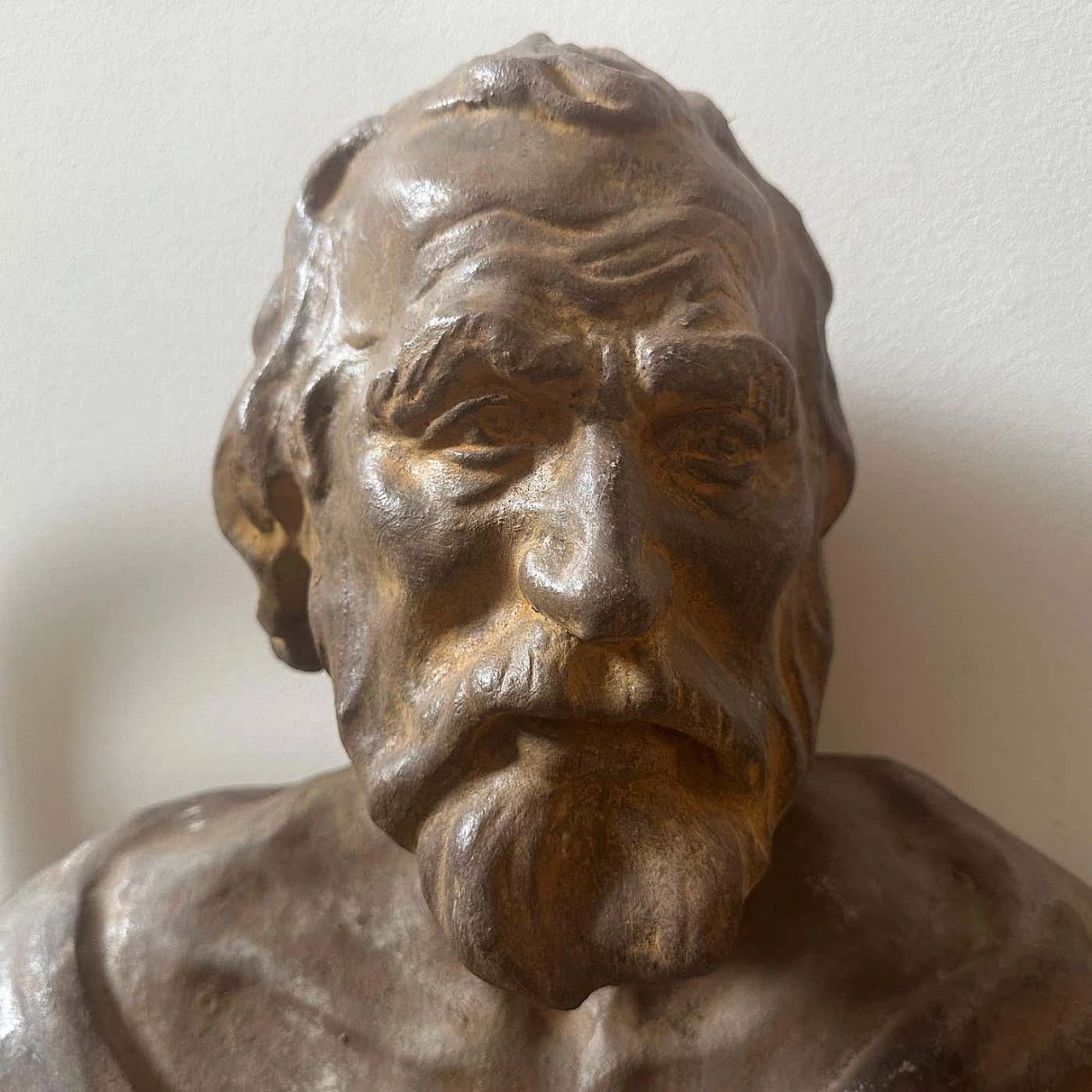 Sicilian terracotta bust of Seneca the philosopher, 1930s 3