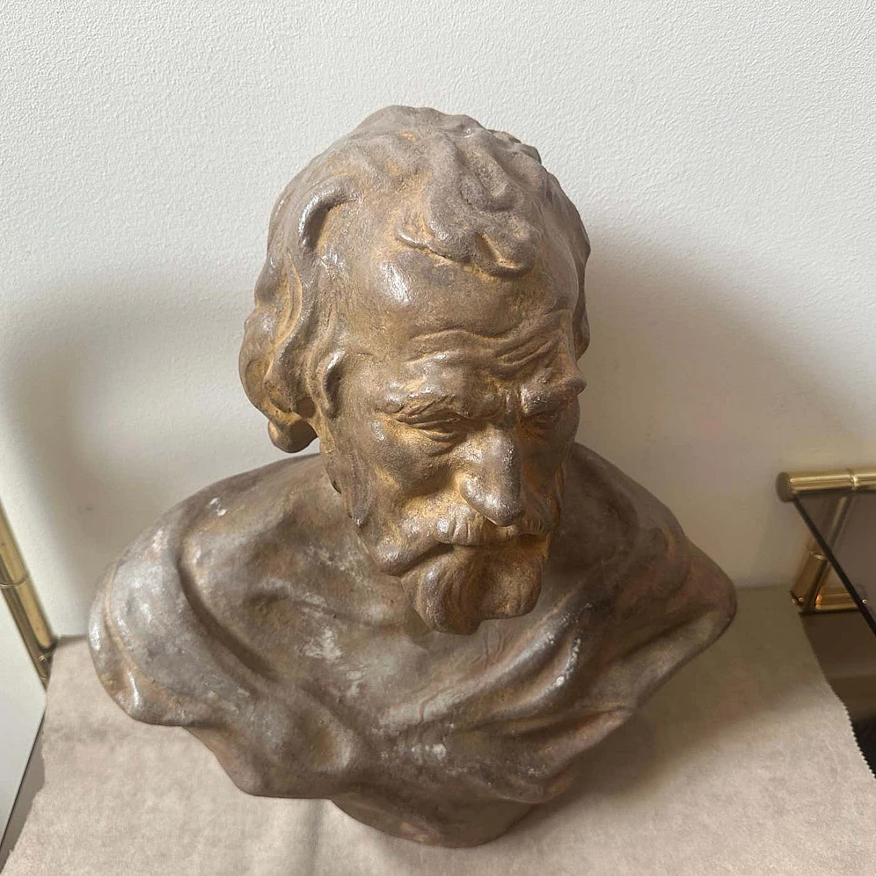 Sicilian terracotta bust of Seneca the philosopher, 1930s 7