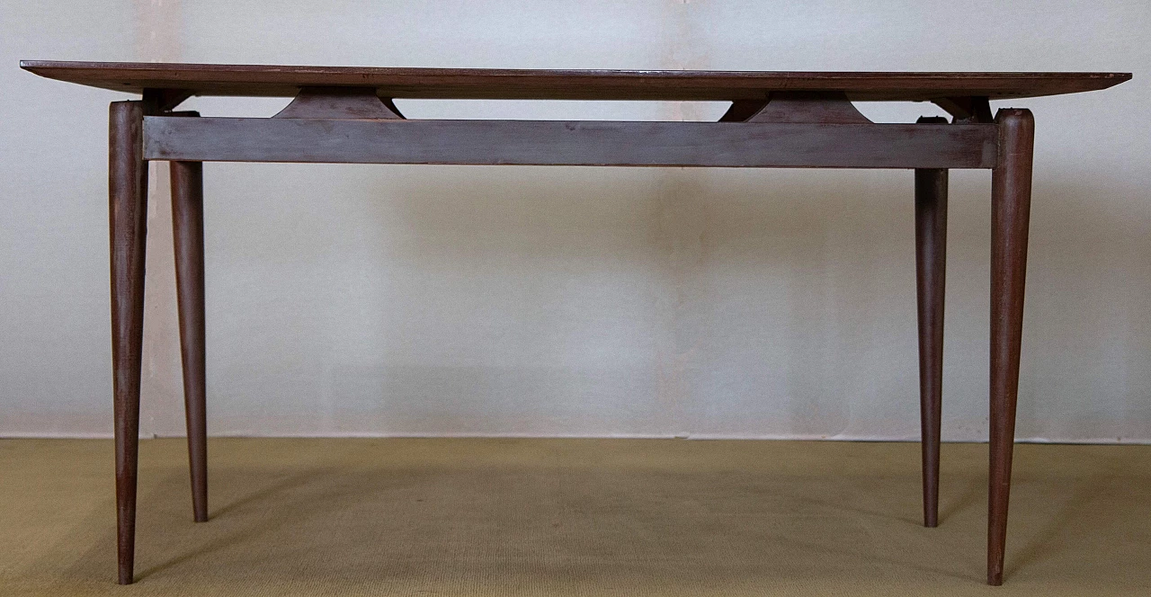 Rectangular table with mahogany veneer top, 1950s 2