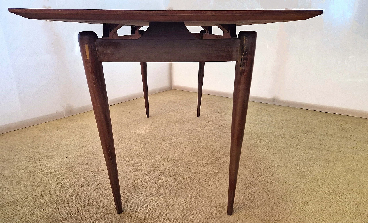 Rectangular table with mahogany veneer top, 1950s 3