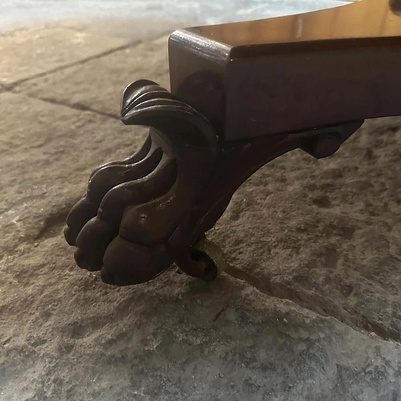 Empire veneered mahogany folding round table, 1840 11