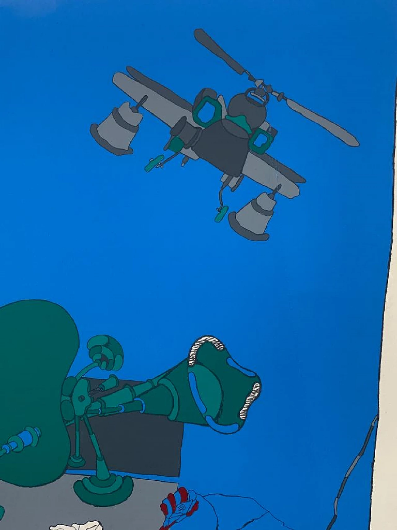 Renato Volpini, Characters and useless machines, lithograph, 1960s 5