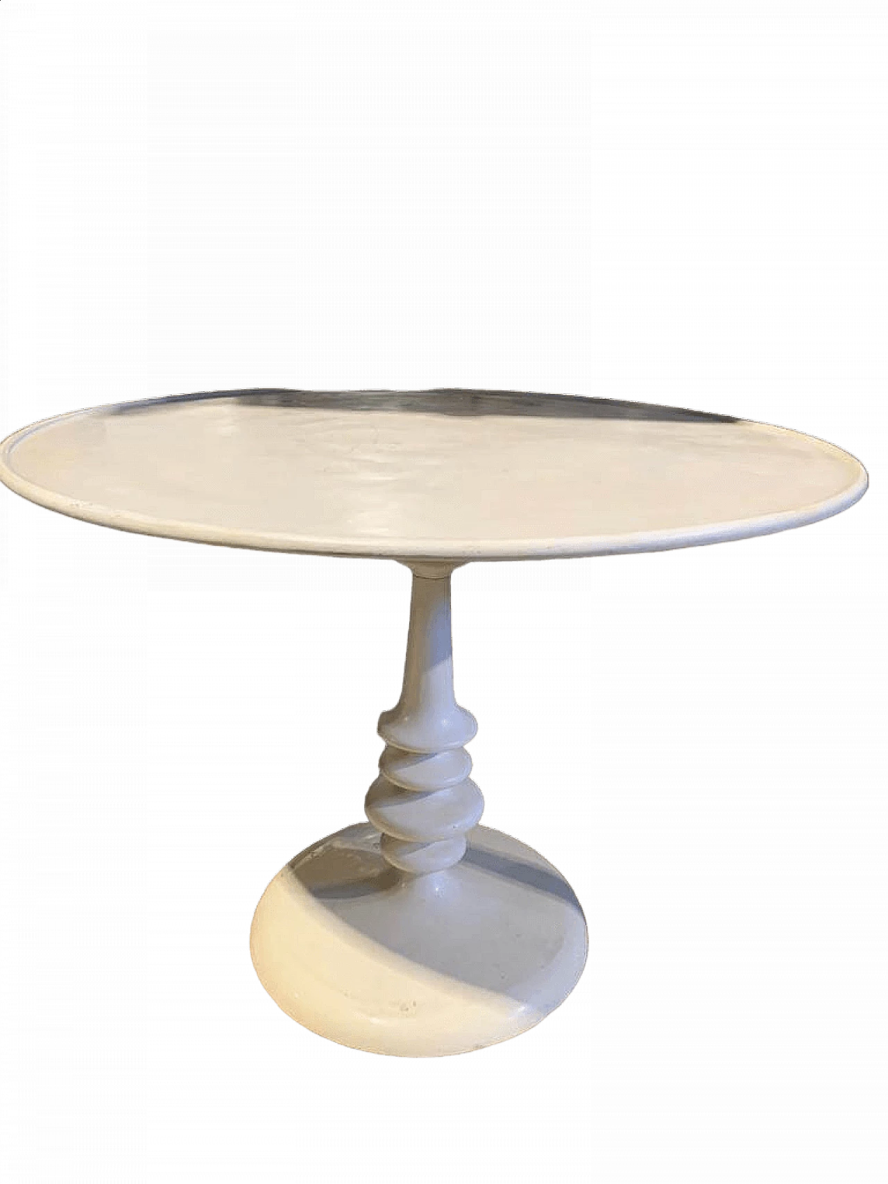 Round white metal table by Pols Potten, 1960s 10