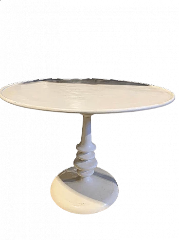 Round white metal table by Pols Potten, 1960s