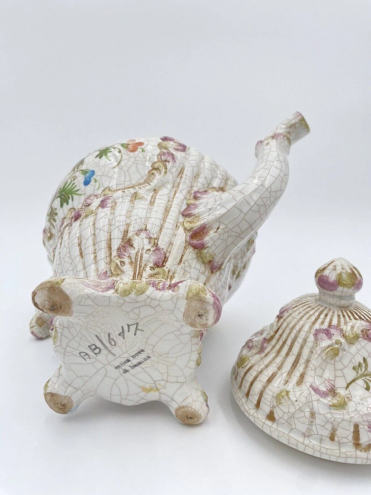 Teiera in ceramica Antica Nove di Bassano, inizio '900 6