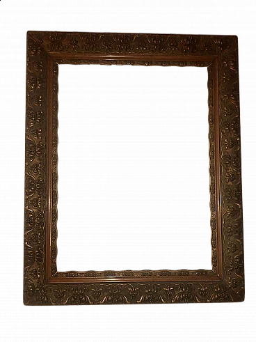Art Nouveau wooden frame with floral motifs, early 20th century