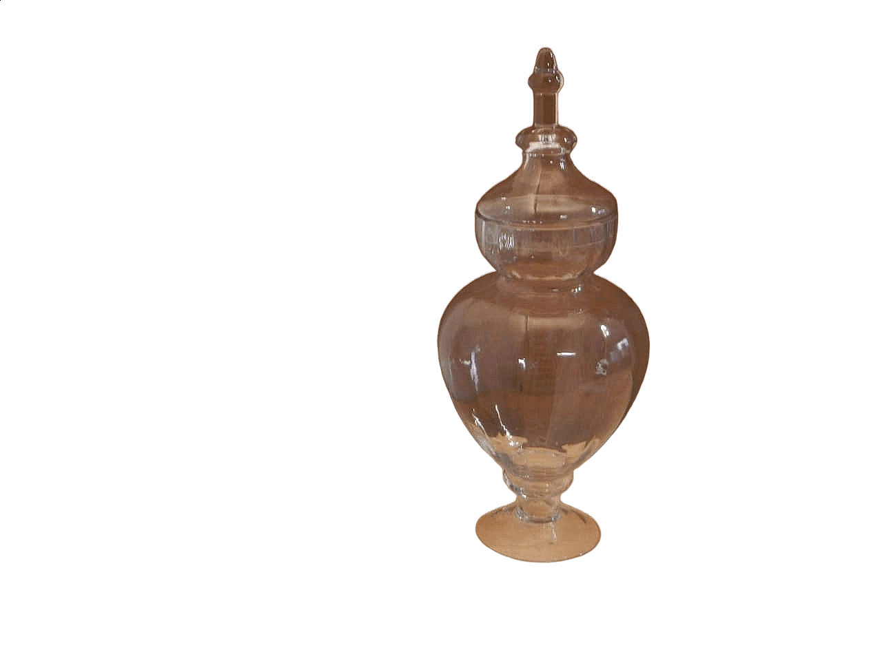 Glass vase with lid, 1980s 11