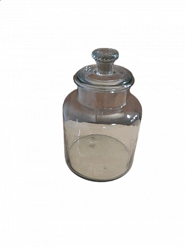 Glass cookie container, 1980s