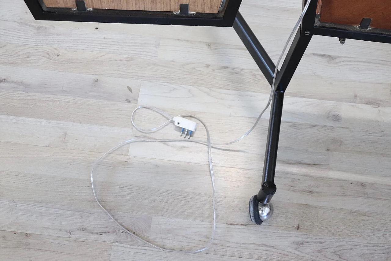 Specchio da sartoria a tre pannelli con luce, anni '50 5