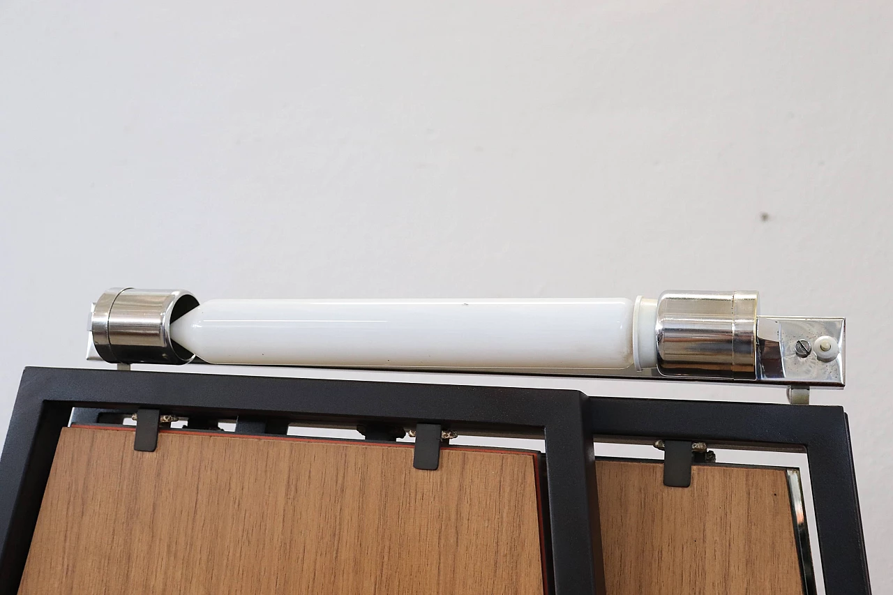 Specchio da sartoria a tre pannelli con luce, anni '50 7