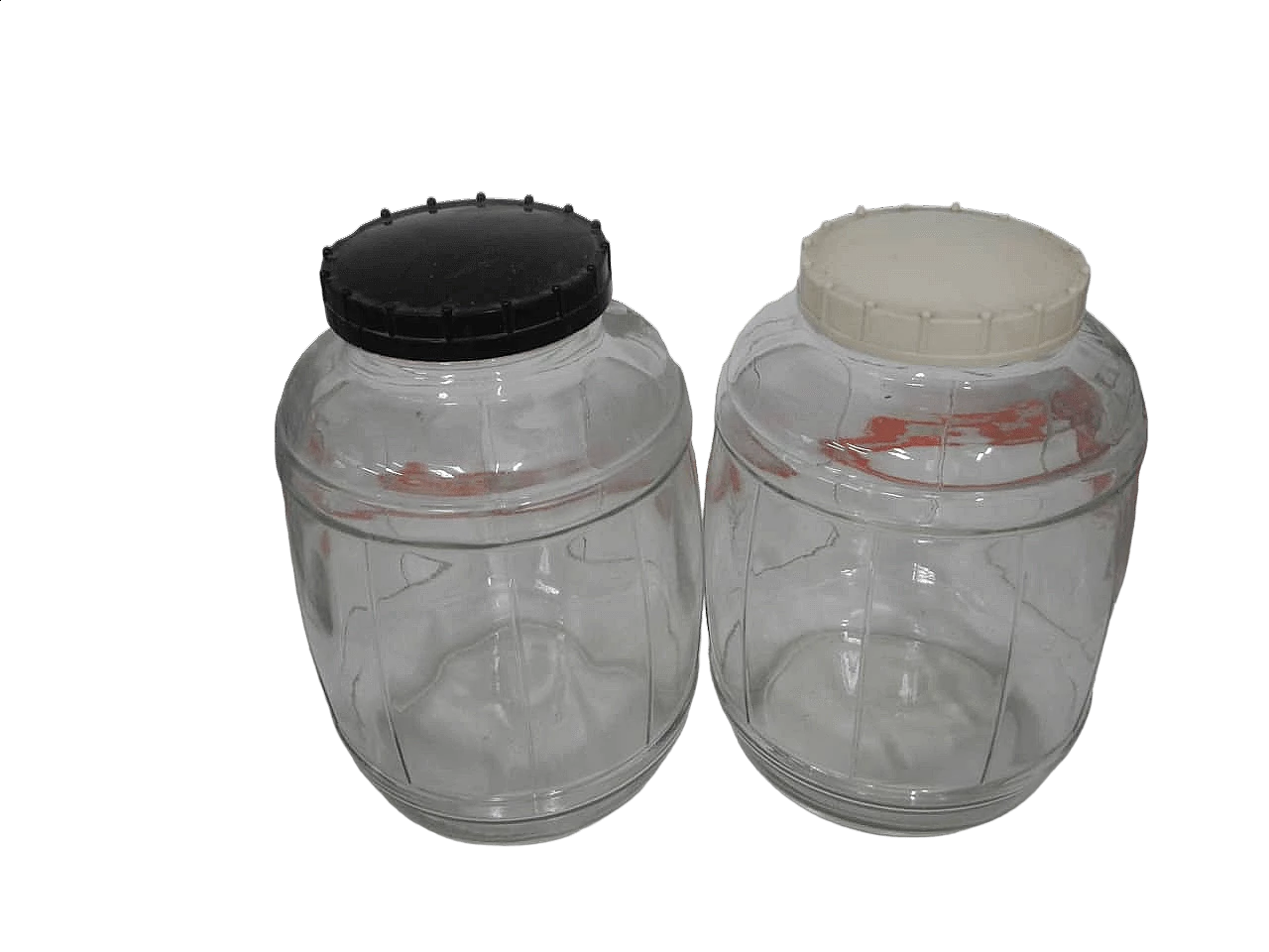 Pair of glass and plastic store jars by SAV Italia, 1970s 8