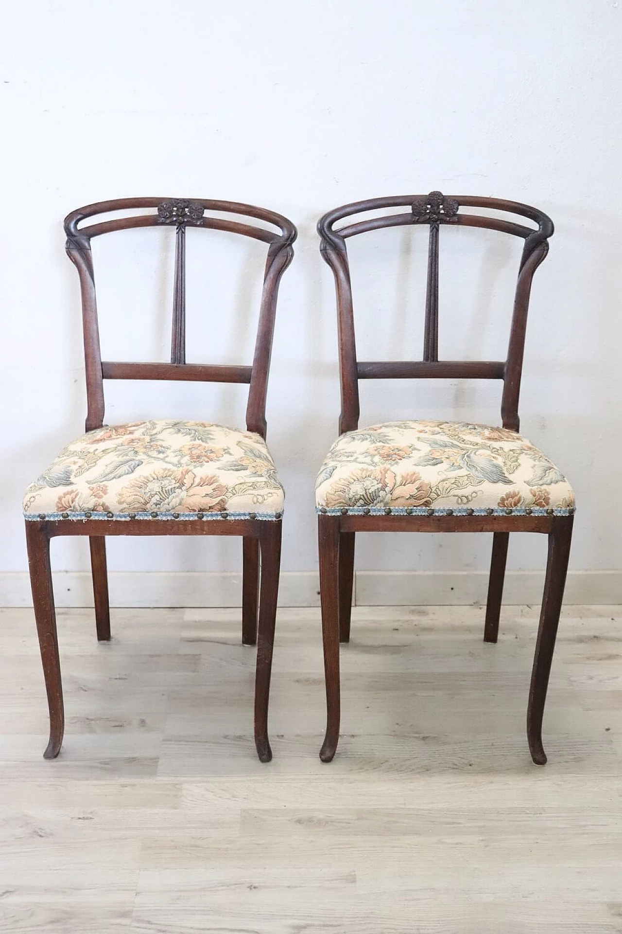 Art Nouveau sofa, pair of armchairs and pair of chairs, early 20th century 15