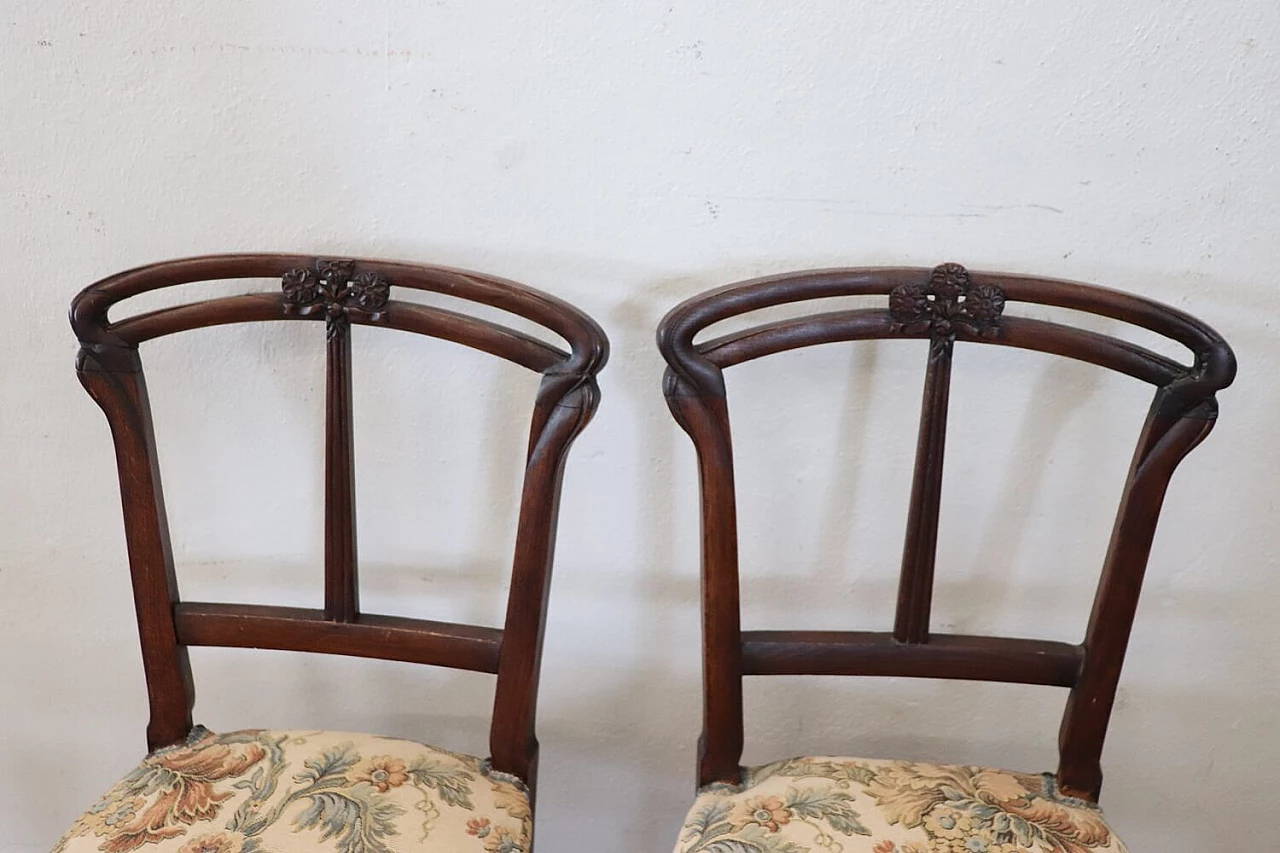 Art Nouveau sofa, pair of armchairs and pair of chairs, early 20th century 16