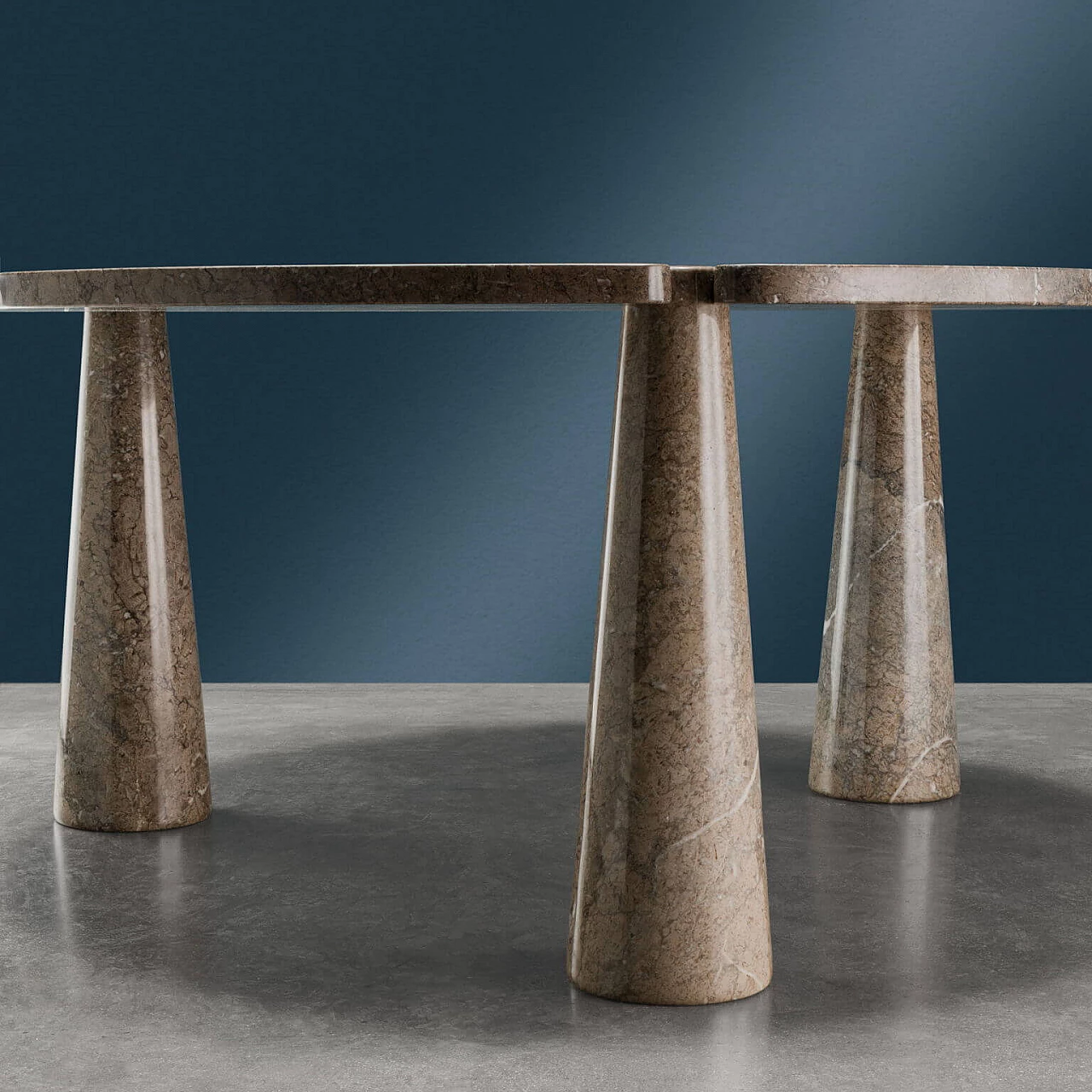 Eros table in grey Mondragone marble by Angelo Mangiarotti for Skipper, 1970s 7