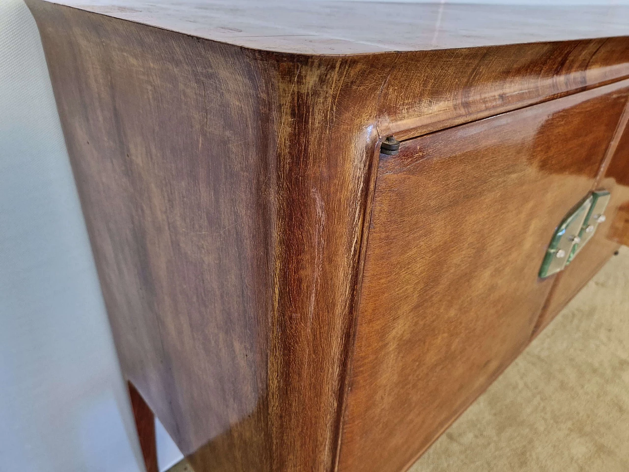 Credenza essenza di mogano a cinque ante attribuita a Gianni Moscatelli, anni '50 6