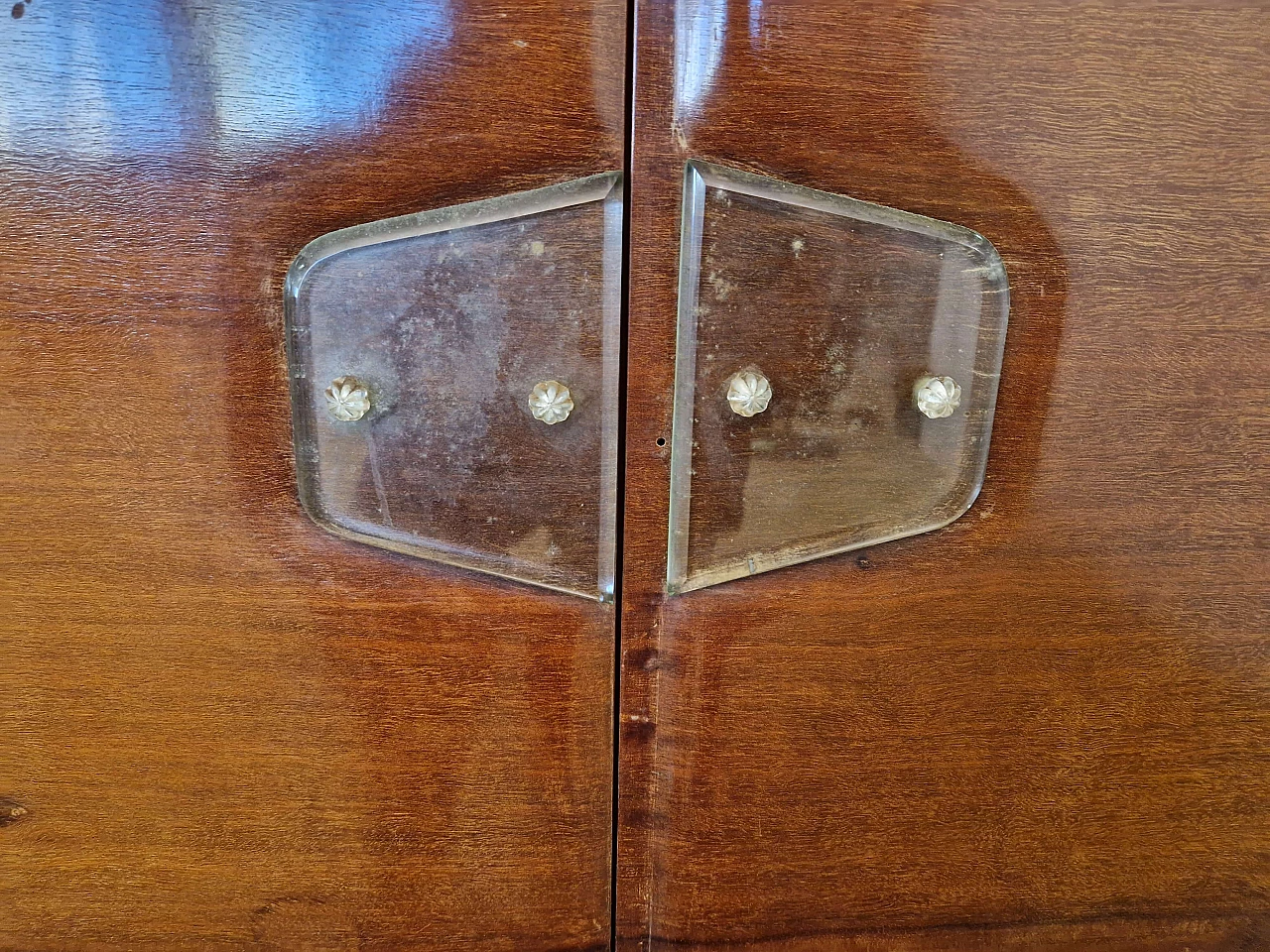 Credenza essenza di mogano a cinque ante attribuita a Gianni Moscatelli, anni '50 8