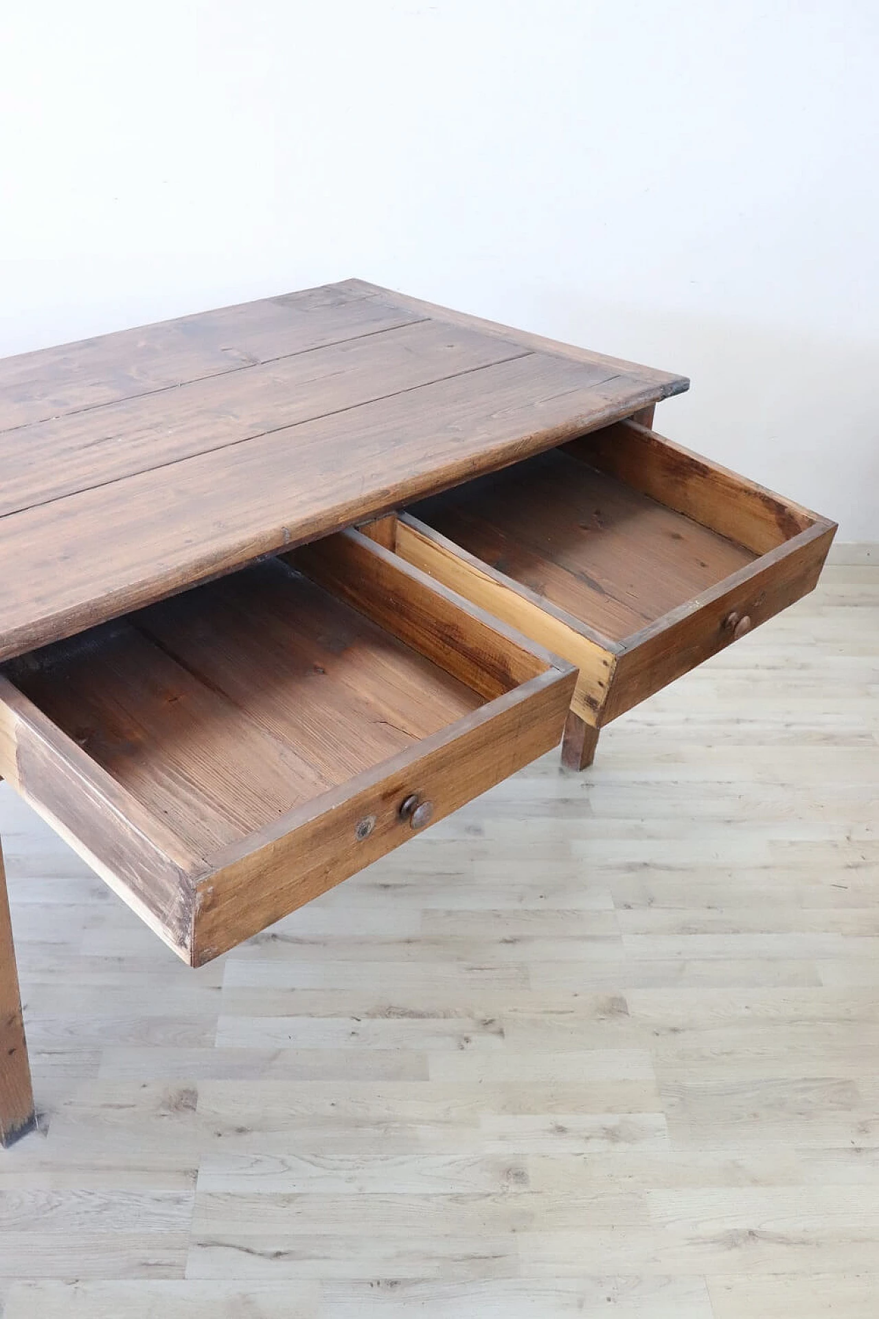 Rustic table in solid poplar wood, mid-19th century 5