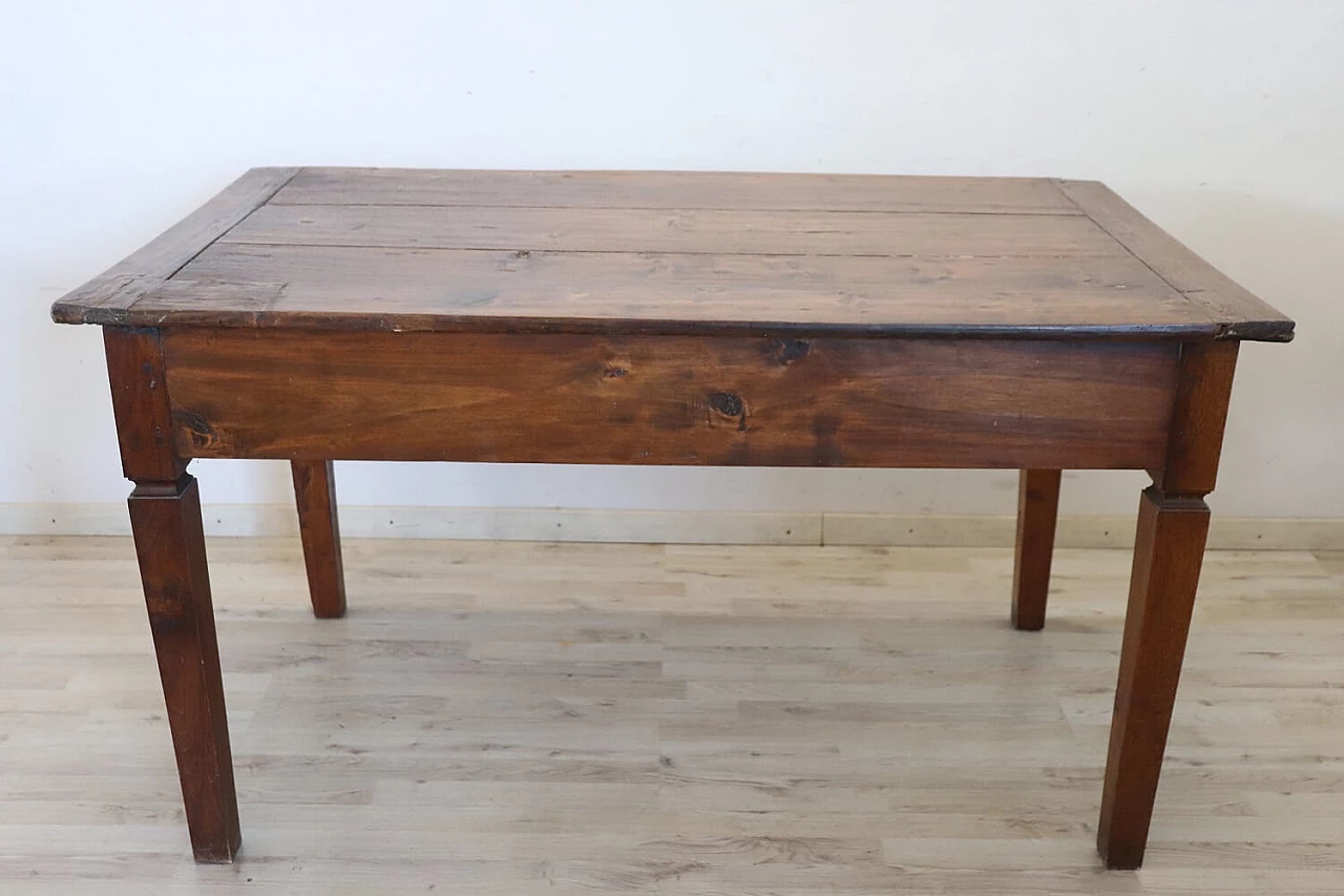 Rustic table in solid poplar wood, mid-19th century 7