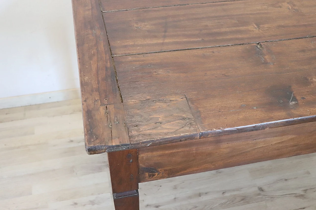 Rustic table in solid poplar wood, mid-19th century 8