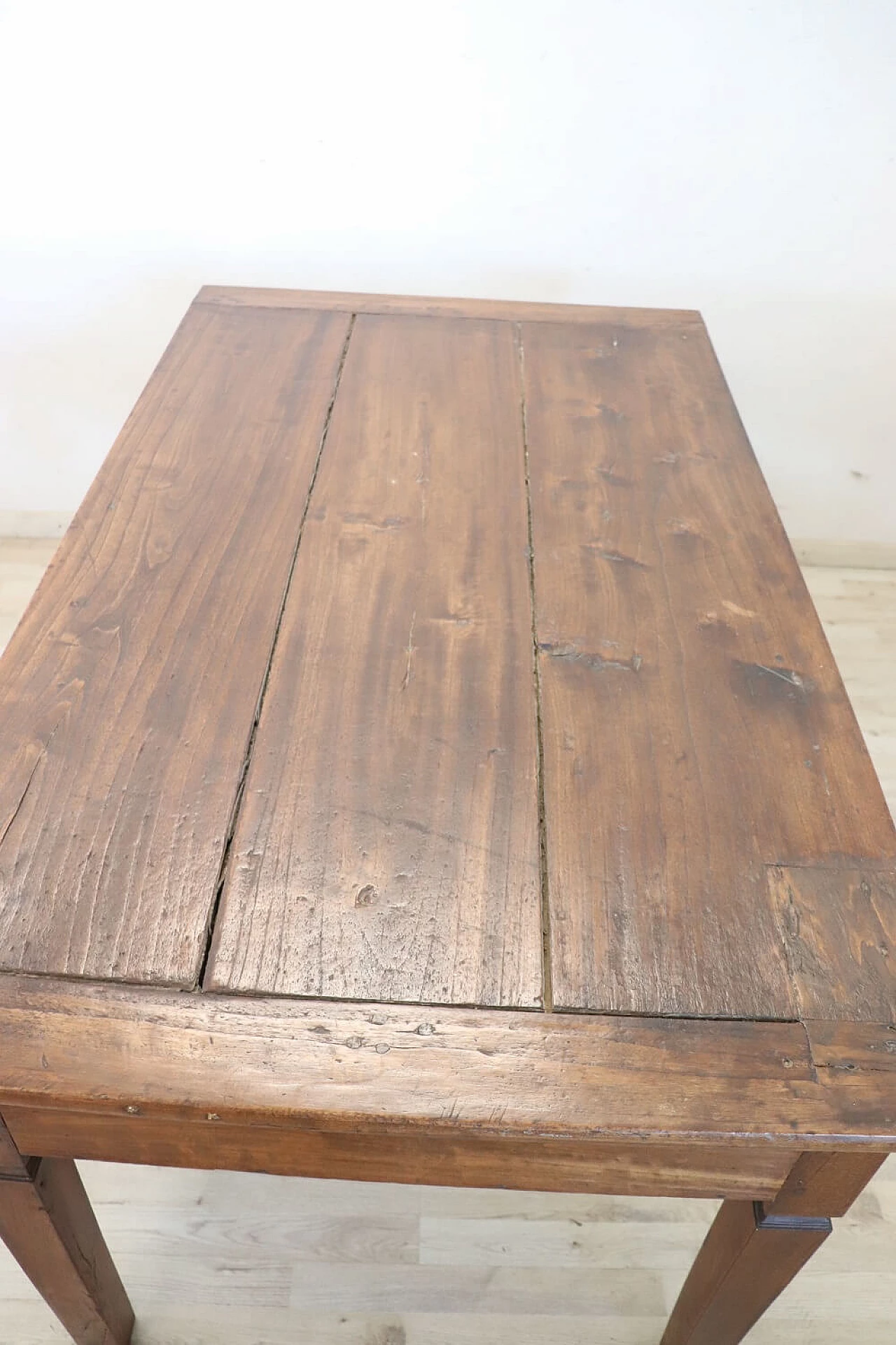 Rustic table in solid poplar wood, mid-19th century 10