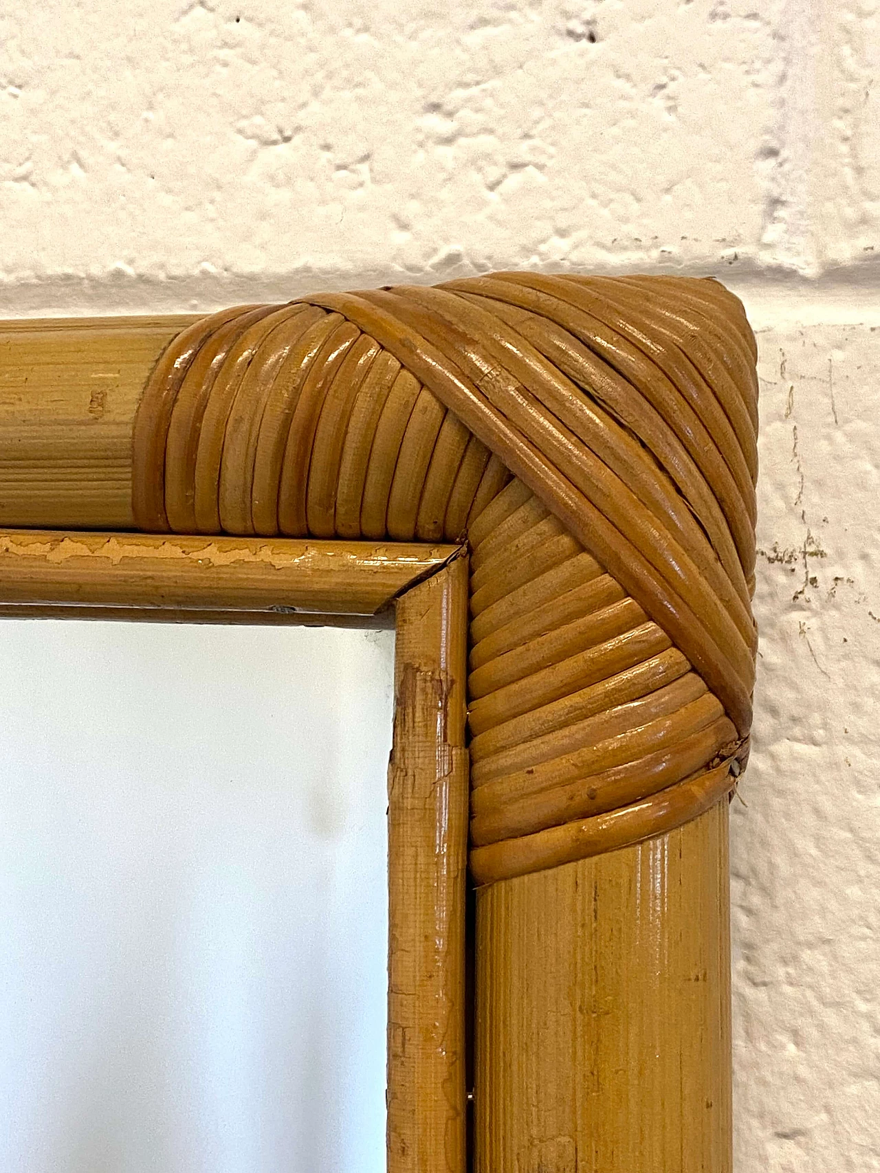 Rectangular bamboo mirror, 1970s 1