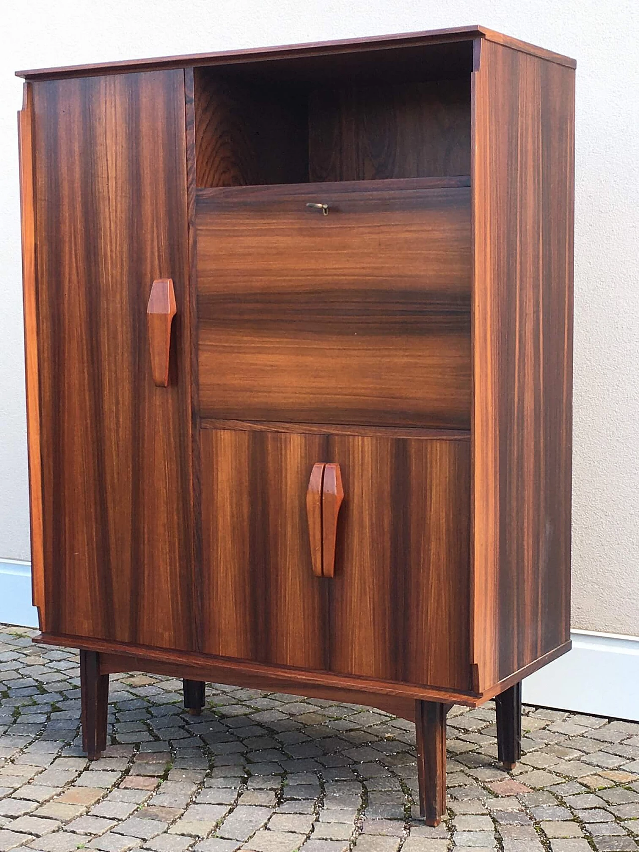 Rosewood secretaire cabinet, 1970s 8