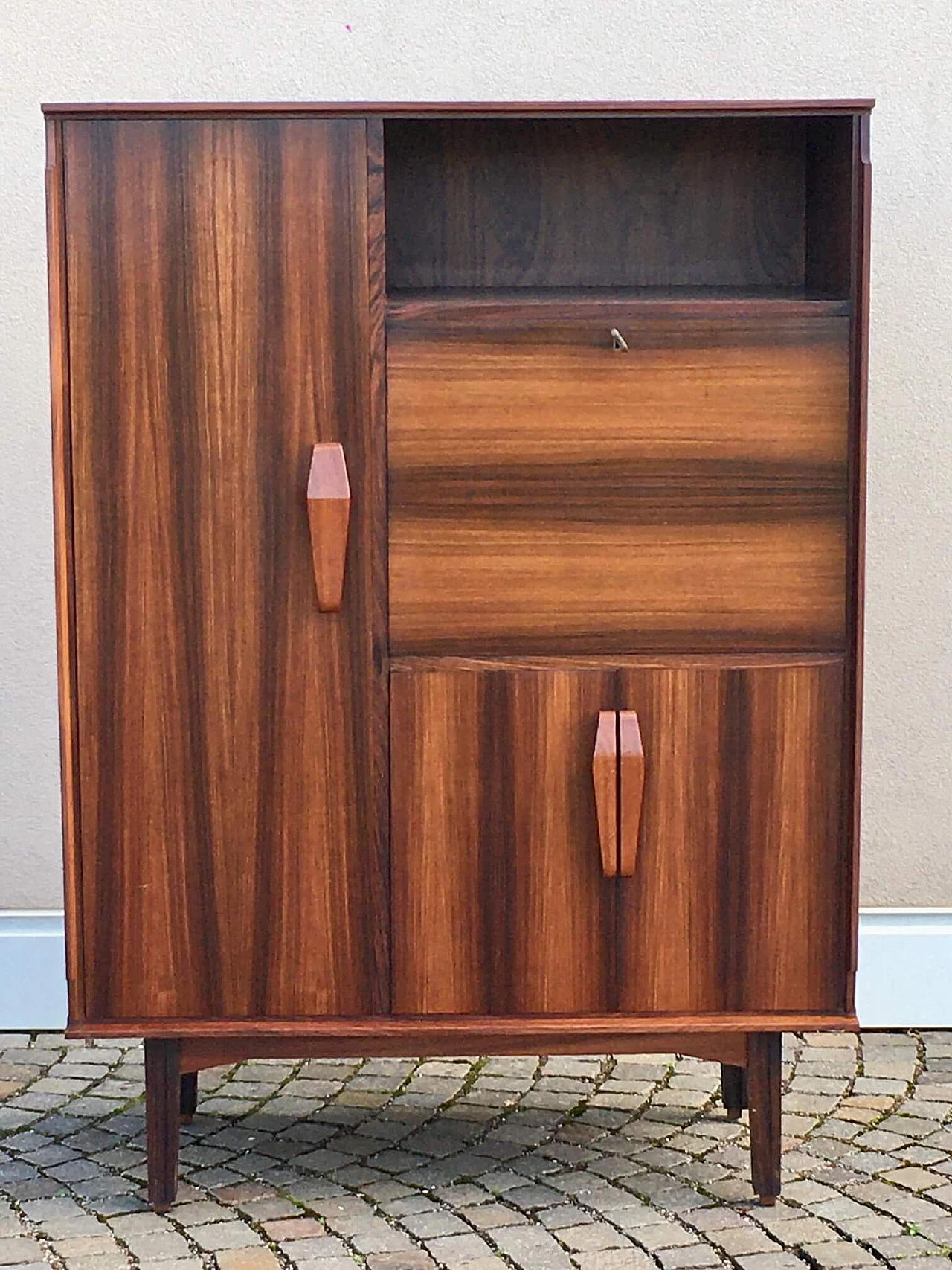 Rosewood secretaire cabinet, 1970s 10