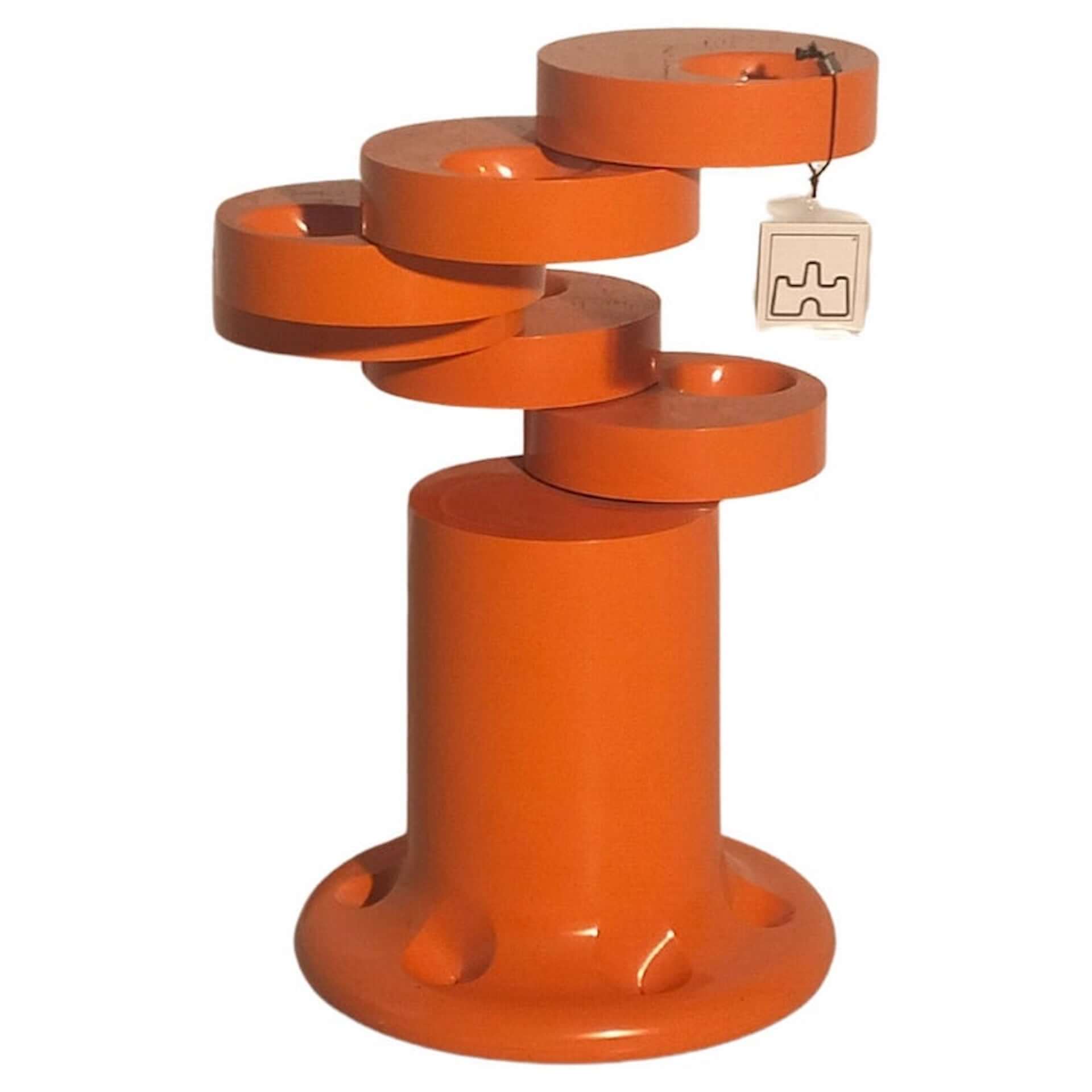 Pluvium orange umbrella stand by Giancarlo Piretti for Anonima