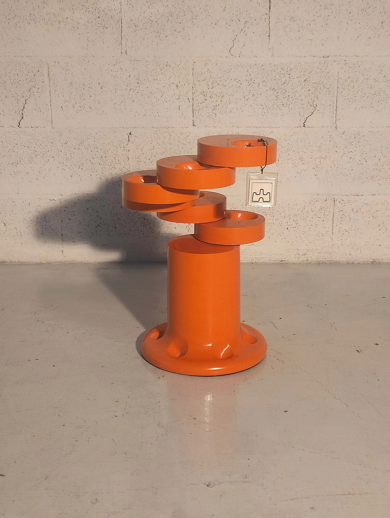 Pluvium orange umbrella stand by Giancarlo Piretti for Anonima Castelli, 1970s 3