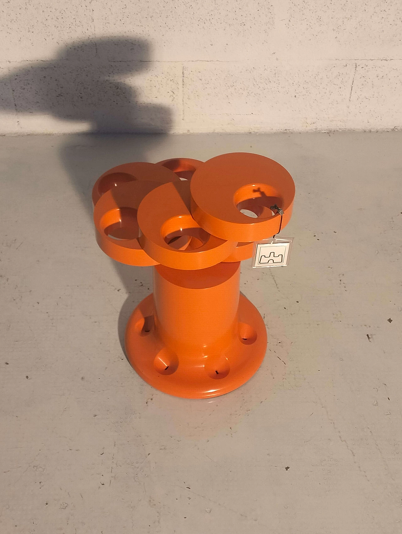 Pluvium orange umbrella stand by Giancarlo Piretti for Anonima Castelli, 1970s 4