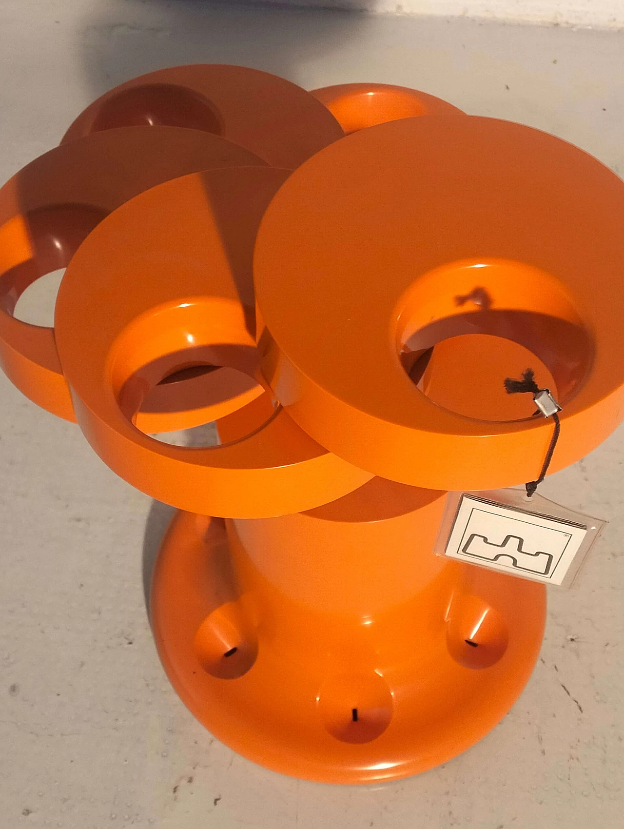 Pluvium orange umbrella stand by Giancarlo Piretti for Anonima Castelli, 1970s 6