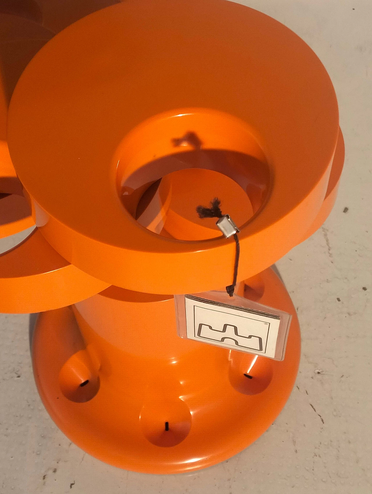 Pluvium orange umbrella stand by Giancarlo Piretti for Anonima Castelli, 1970s 7