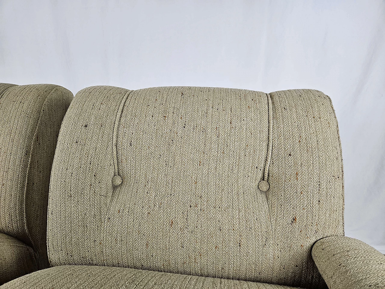 Gray modular corner sofa with four seats in fabric, 1970s 8