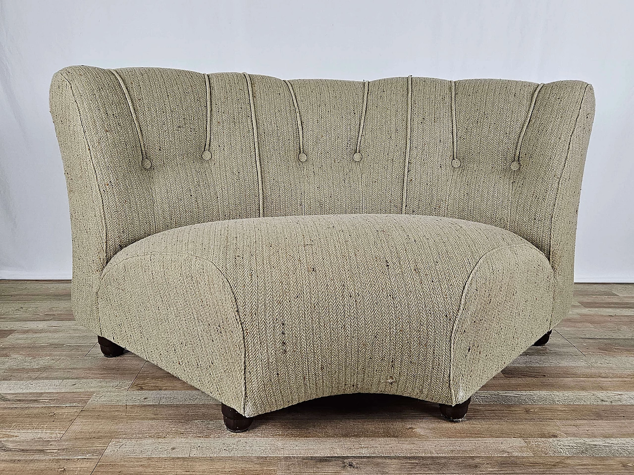 Gray modular corner sofa with four seats in fabric, 1970s 17
