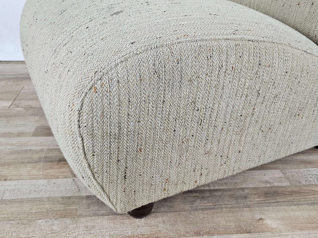 Divano modulare ad angolo grigio con quattro sedute in stoffa, anni '70 29