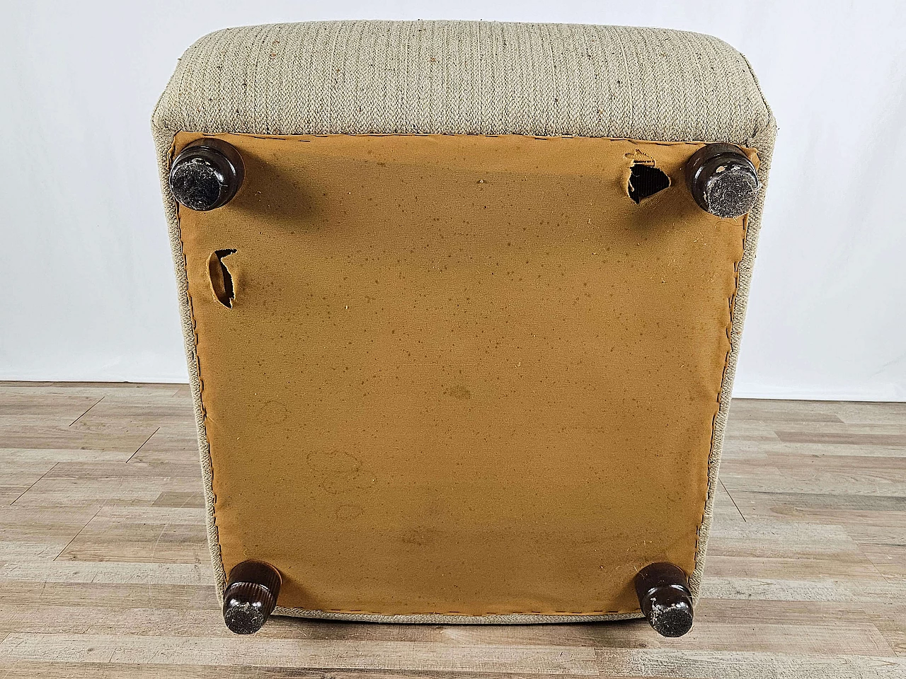 Divano modulare ad angolo grigio con quattro sedute in stoffa, anni '70 31