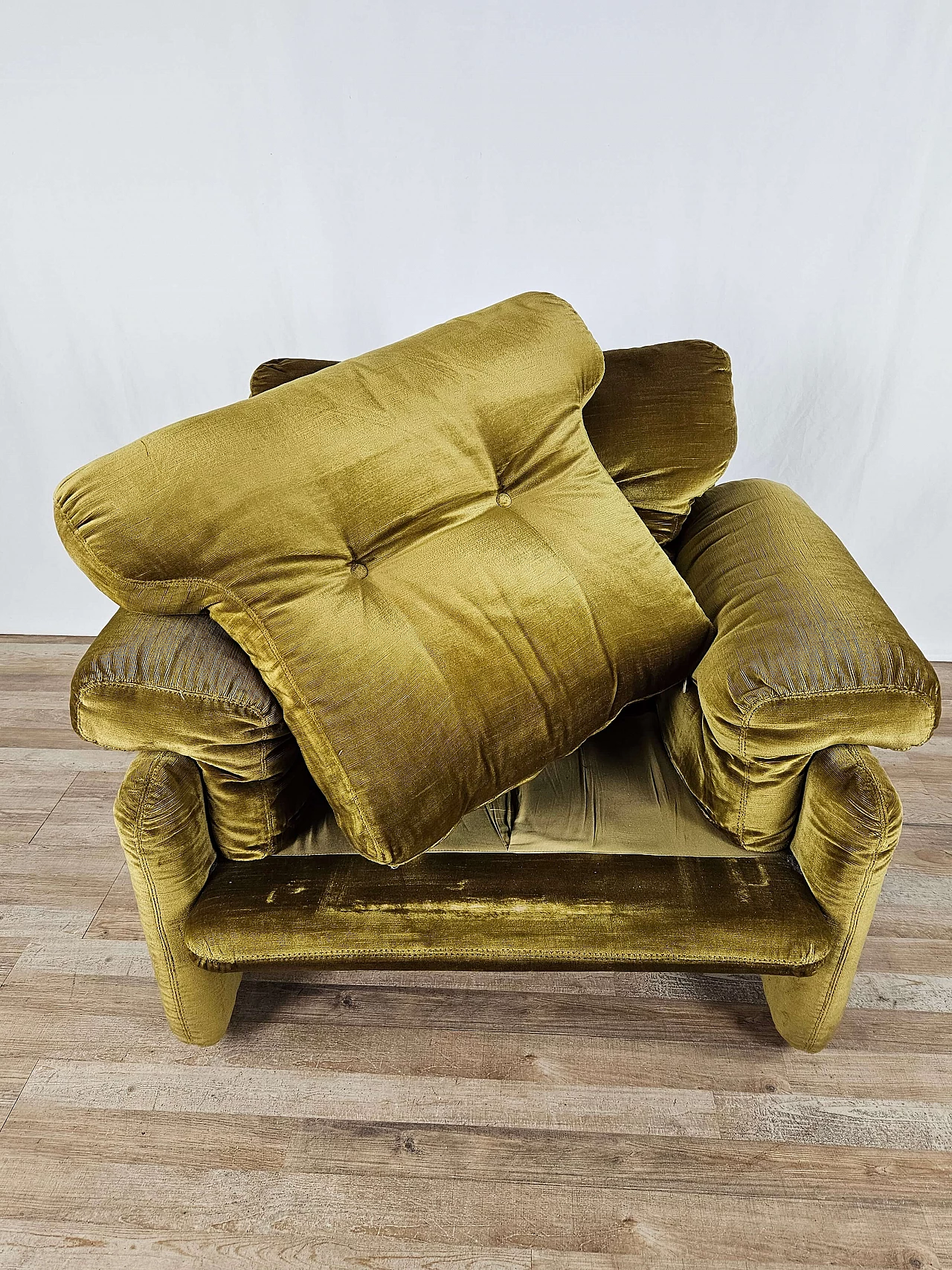 Coronado fabric armchair attributed to Tobia and Afra Scarpa for B&B Italia, 1960s 19