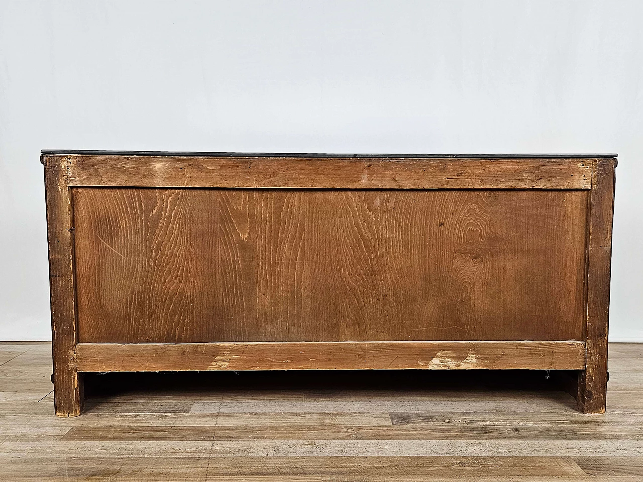 Art Deco mahogany-root and black glass sideboard, 1950s 36