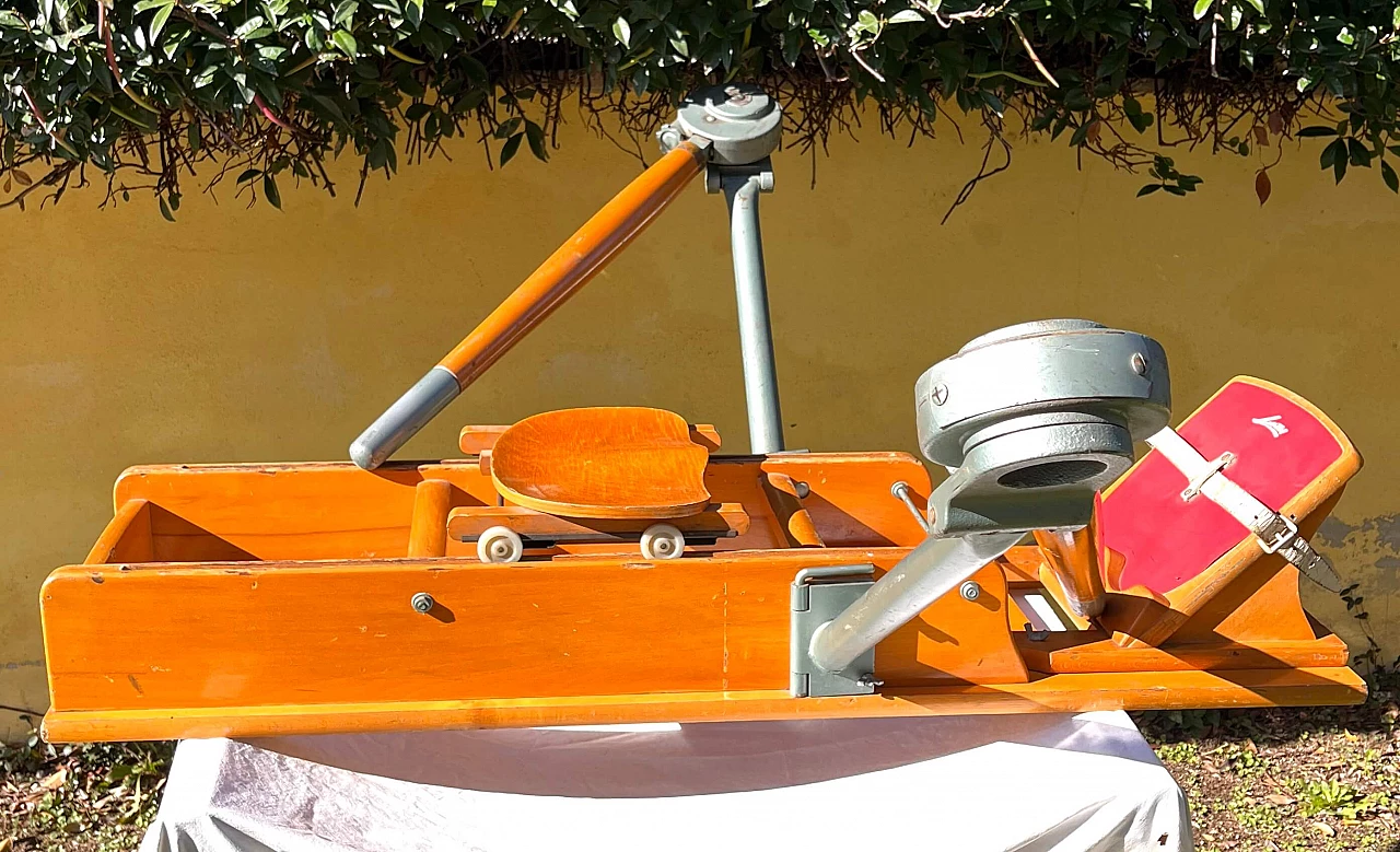 Solid beech and iron Lamborghini rowing machine, 1940s 2