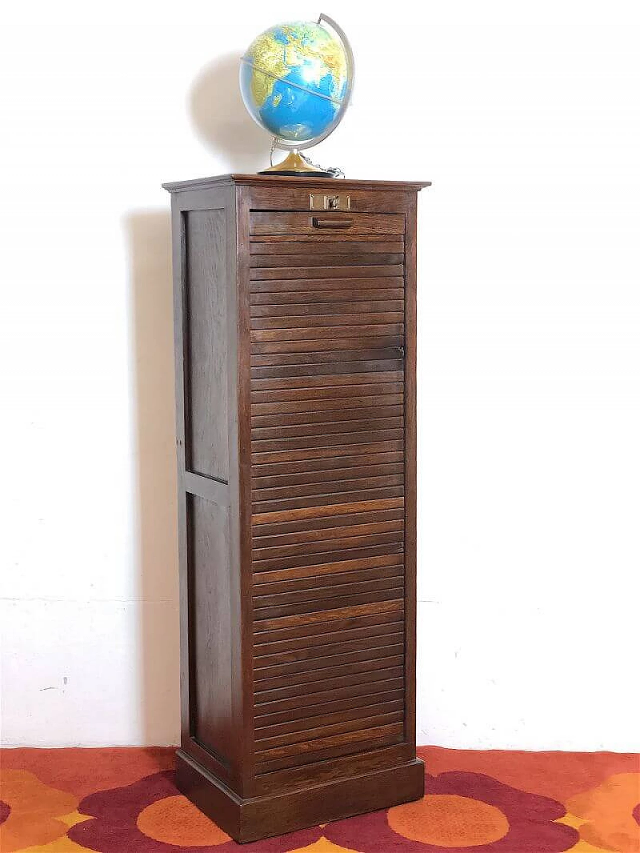 Beech chest of drawers with shutter, 1960s 1