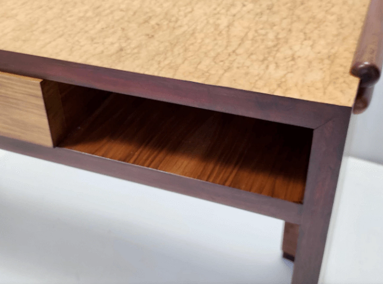 Scrivania Art Déco in noce, betulla e faggio, anni '40 16